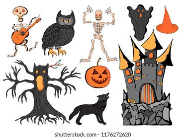 Haloween icon set vector