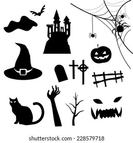 Haloween icon set vector