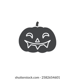 haloween pumpkin icon simple thin line vector