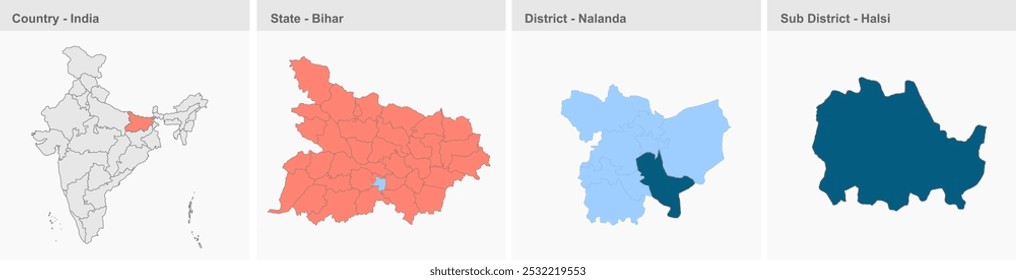 Mapa de Halsi (Distrito de Nalanda, Estado de Bihar, República da Índia), Distrito de Lakhisarai, Estado de Bihar, República da Índia, Governo de Bihar, território indiano, Índia Oriental, política, aldeia, turismo
