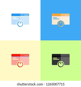 halt programming flat icon style, vector illustration