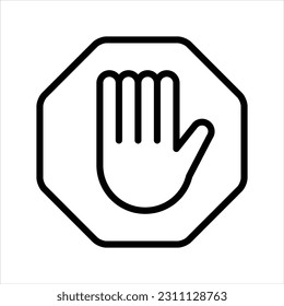 Stoppschild-Vektorsymbol stoppen