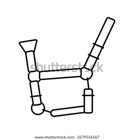 halter horse breeding line icon vector. halter horse breeding sign. isolated contour symbol black illustration