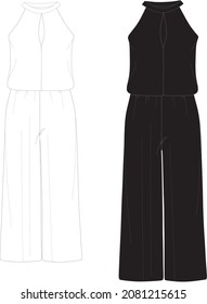 Halter Jumpsuit Short Or Long 