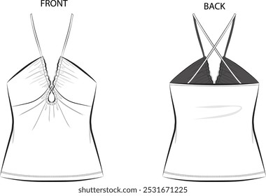 A halter neck tie top