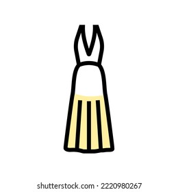 halter wedding dress color icon vector. halter wedding dress sign. isolated symbol illustration