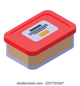 Halva box icon isometric vector. Sweet halwa. Sunflower nougat