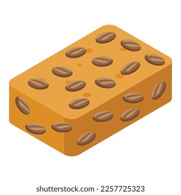 Halva icon isometric vector. Sweet halva. Chalva food