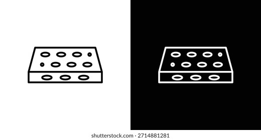 Icono de Halva en estilo de línea de trazo de moda. Conjunto de Vector de icono de Sitio web.
