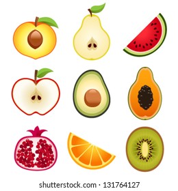 Halve Fruits Icons