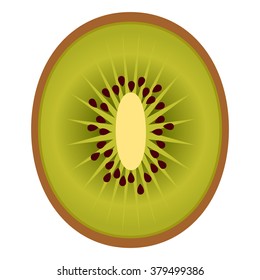Halve Kiwi Illustration

