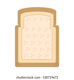 halved bread bakery breakfast design vector illustration eps 10