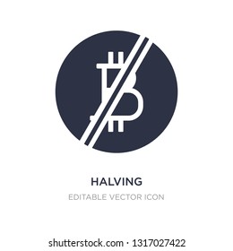 halving icon on white background. Simple element illustration from Shapes concept. halving icon symbol design.