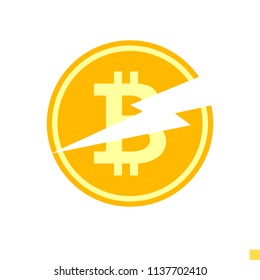 Halving Related Flat Vector Icon. Isolated on White Background. Trendy Flat Style.