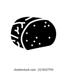 vector de icono de jamón de bovino de bovino. signo de jamón de buey. símbolo de contorno aislado ilustración negra