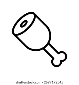Ham Bone Illustration For Food, Deli, And Kitchen Stock Photography