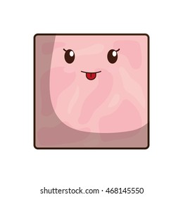 Ham breakfast food menu icon. Isolated and flat vecctor illustration