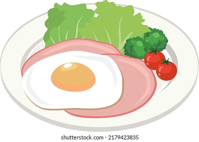 jamón y huevos
1 ensalada y 1 huevo frito