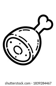Ham Flat Icon Isolated On White Background