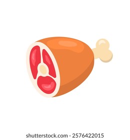 Ham flat icon logo vector.