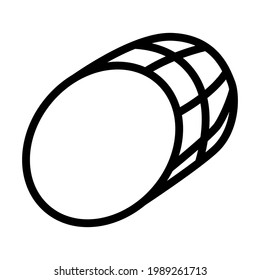 Ham Icon. Bold outline design with editable stroke width. Vector Illustration.