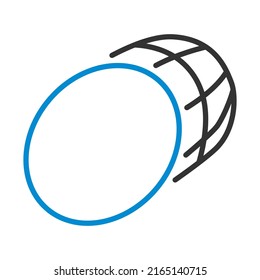 Ham Icon. Editable Bold Outline With Color Fill Design. Vector Illustration.