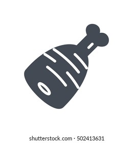 Ham Icon Food Meat Solid silhouette