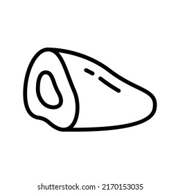 Icono de Ham. Diseño De Estilo De Arte De Línea Aislado En Fondo Blanco