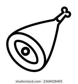 Schinken-Symbol oder -Logo einzeln auf Zeichen, Vektorgrafik - Sammlung von hochwertigen Vektorsymbol in schwarzem Stil