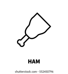 Ham icon or logo in modern line style. High quality black outline pictogram for web site design and mobile apps. Vector illustration on a white background.