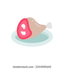 Ham-Symbol in der Vektorgrafik. Illustration
