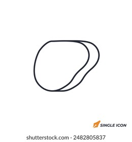 Ham icon vector illustration. Ham symbol isolated on white background