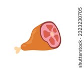 Ham icon with white background
