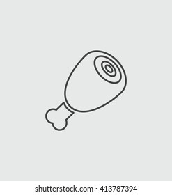 Ham illustration icon.