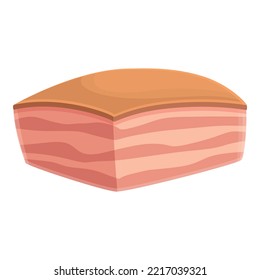 Ham-Lard-Symbol-Cartoon-Vektorgrafik. Schweinefleisch. Rohspeck