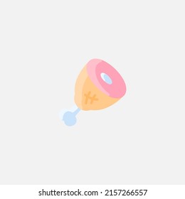 Ham leg icon sign vector,Symbol, logo illustration for web and mobile