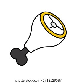 Ham Leg icon with white background vector stock illustration