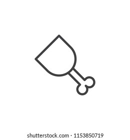 Ham leg outline icon. linear style sign for mobile concept and web design. Gammon simple line vector icon. Symbol, logo illustration. Pixel perfect vector graphics