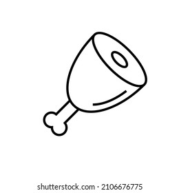 Ham line icon for apps and web sites