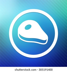 Ham on Blue Round Button