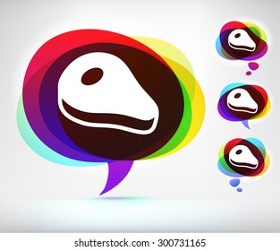 Ham on Colorful Speech Bubble