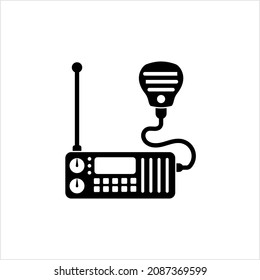 Icono De Radio Ham, Icono De Radio Amateur, Ilustración De Arte Vector De Mensajes De Frecuencia De Radio Inalámbrica