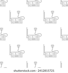 Icono de radio de Ham Patrón sin problemas, Icono de radio aficionado, Ilustración de arte vectorial de mensajes de frecuencia de radio inalámbrica