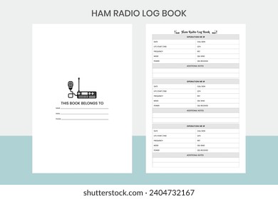 Ham Radio Log Book Kdp Interior