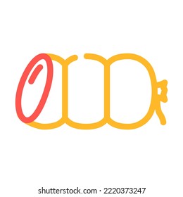 ham sausage meat color icon vector. ham sausage meat sign. isolated symbol illustration