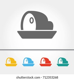Ham Single Icon Vector Illustration