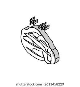 ham smoked isometric icon vector. ham smoked sign. isolated symbol illustration