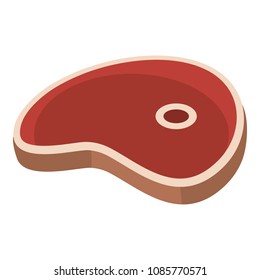 Ham steak icon. Flat illustration of ham steak vector icon for web