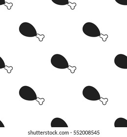 Ham vector icon in black style for web