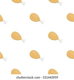 Ham vector icon in cartoon style for web
